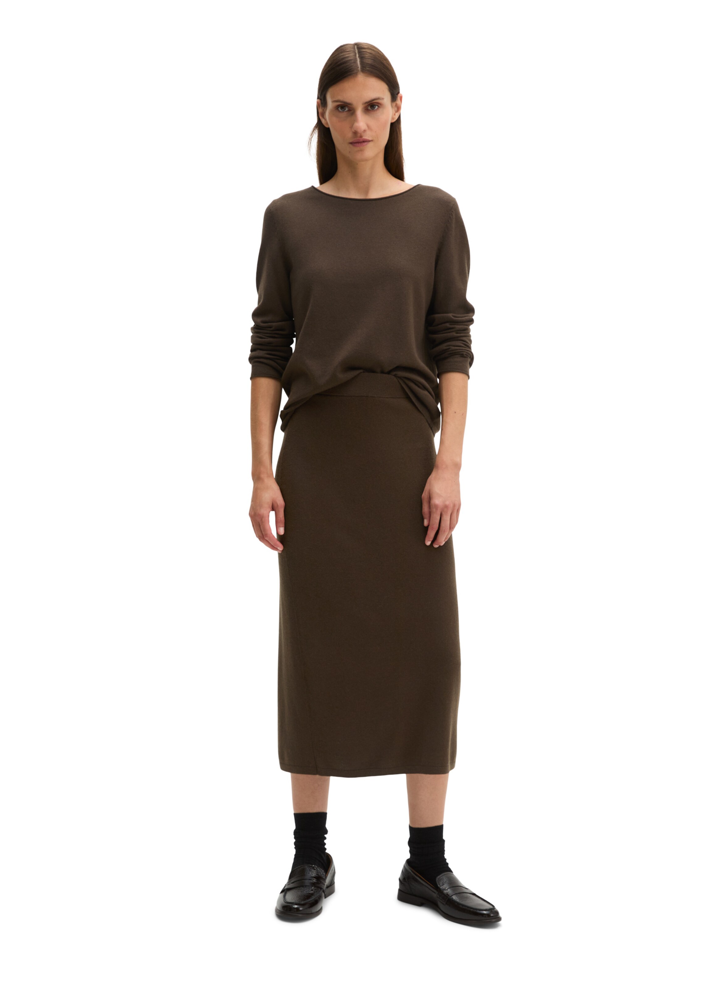 Marc O'Polo Rok in Bruin: voorkant