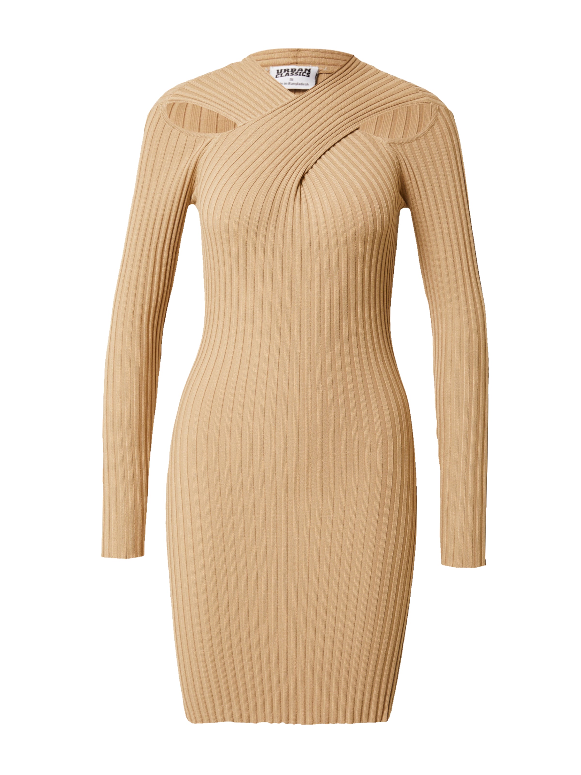 Urban Classics Knit dress in Beige: front