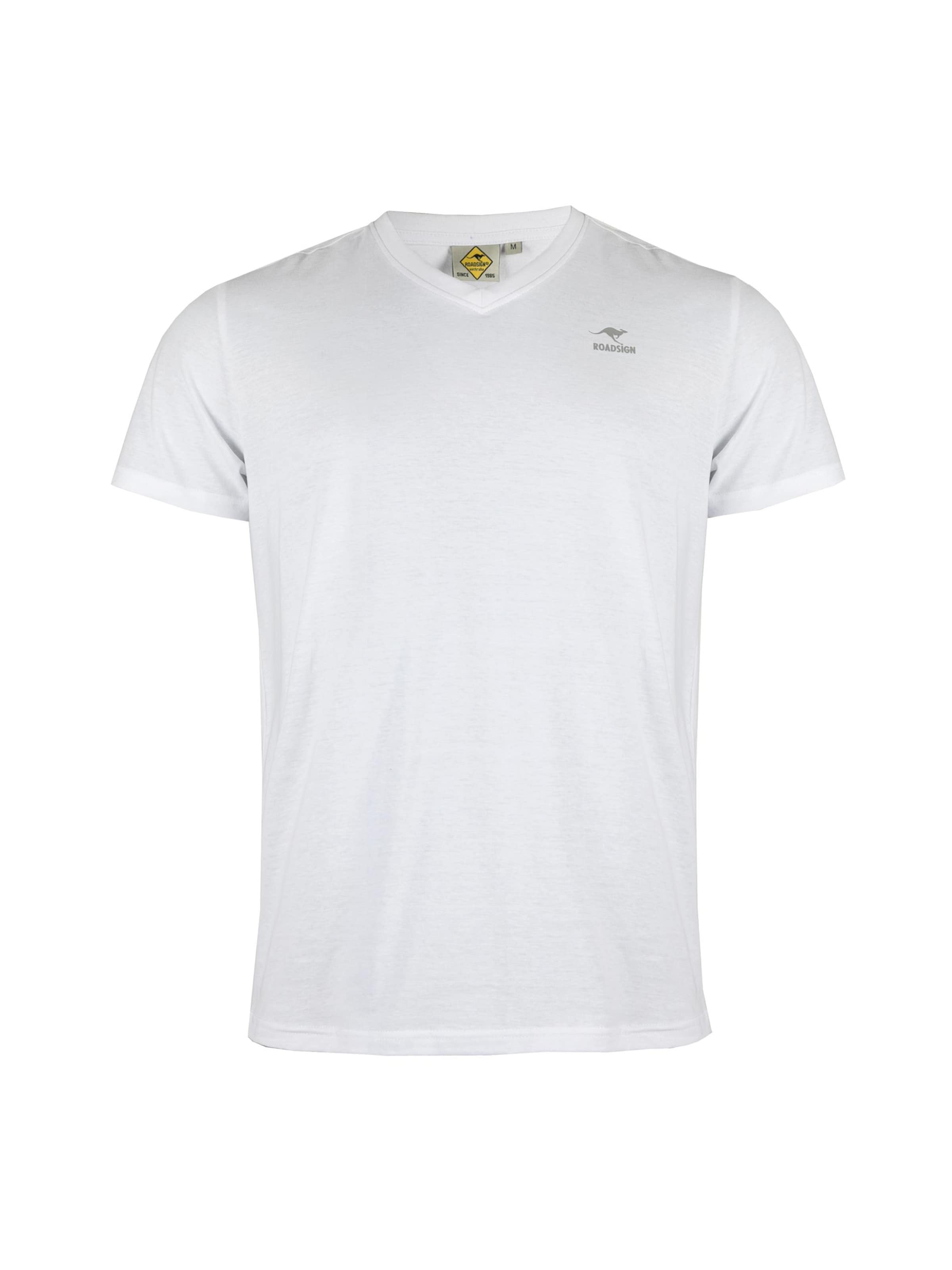 ROADSIGN australia Shirt 'T-Shirt Basic'‌‌‌ in Weiß: Vorderseite