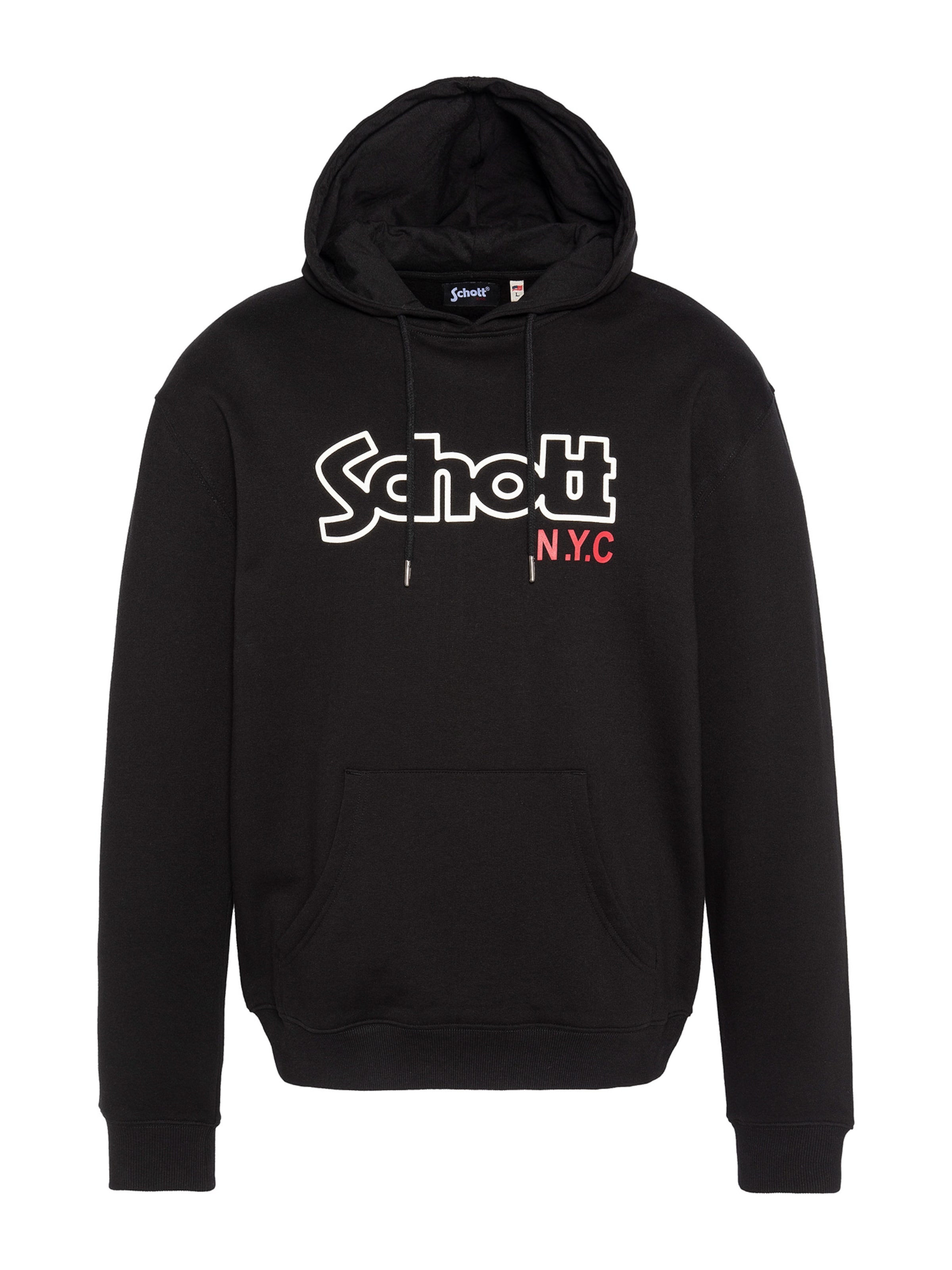 Schott NYC Sweatshirt‌‌‌‌‌‌‌ in Schwarz: Vorderseite