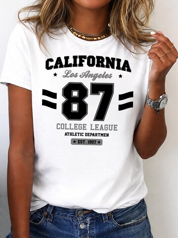 RMK Shirt 'College'‌‌‌‌‌‌‌‌‌ in Weiß: Vorderseite