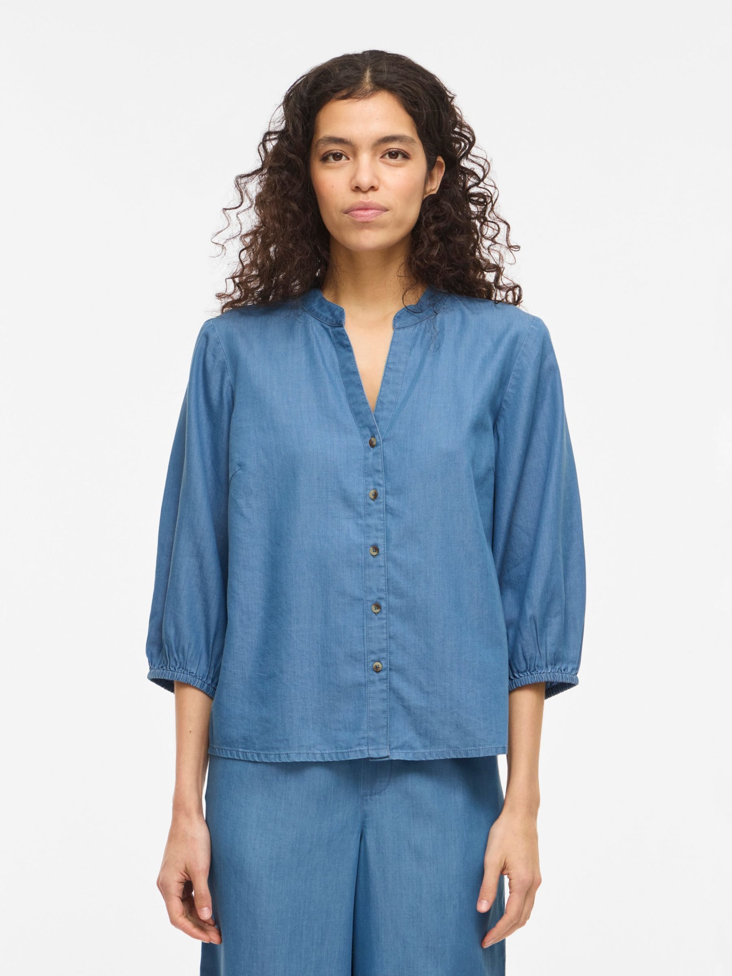 Chemisier 'VINORI ' VILA en bleu : devant