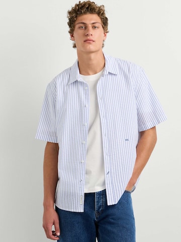 Pepe Jeans Comfort fit Button Up Shirt 'Ronnier' in White: front
