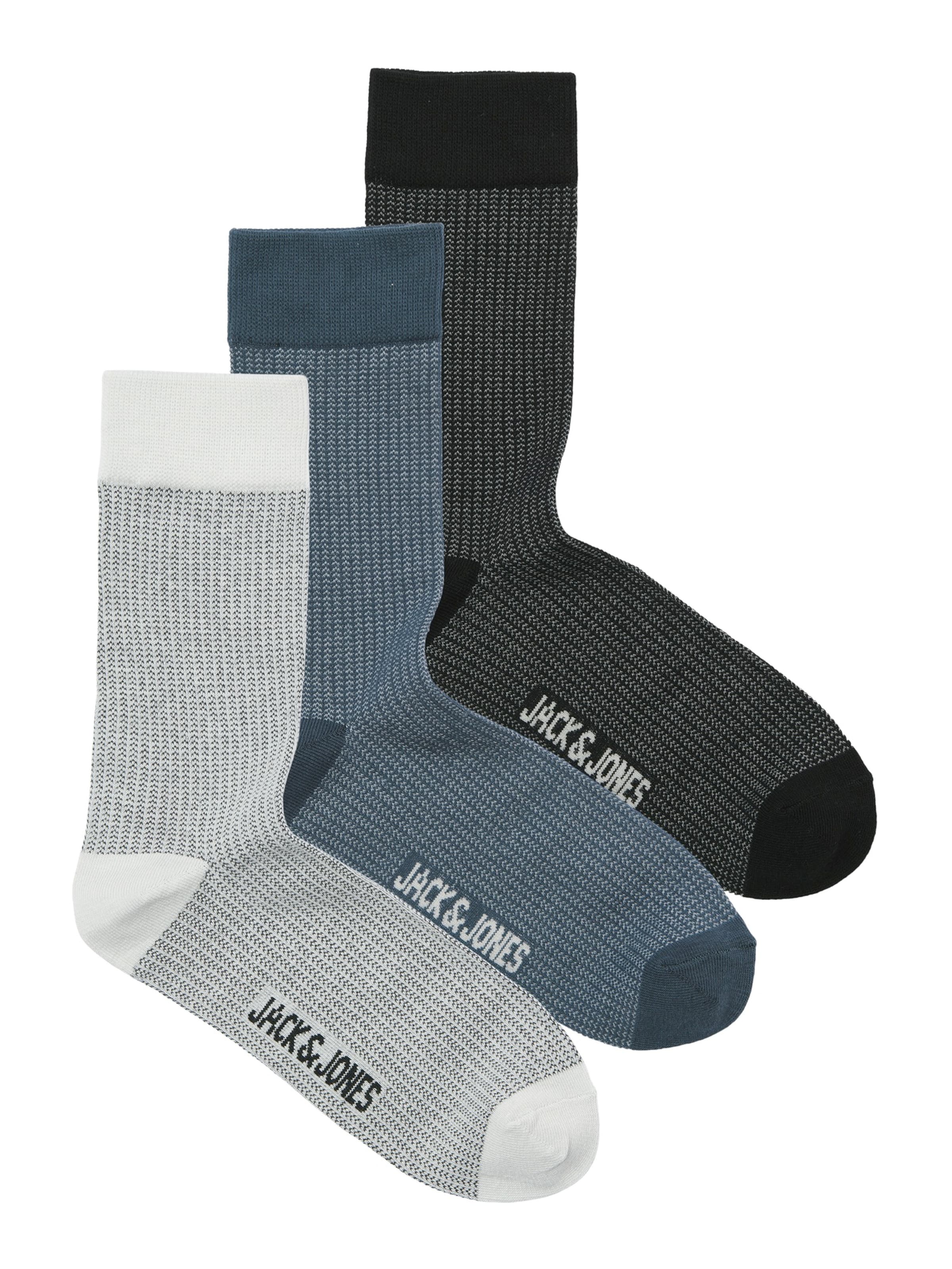 JACK & JONES Socken 'JACBRYAN BIRD EYE' in dunkelblau / schwarz / weiß, Produktansicht