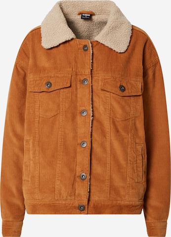 Urban Classics Between-Season Jacket in Brown: front