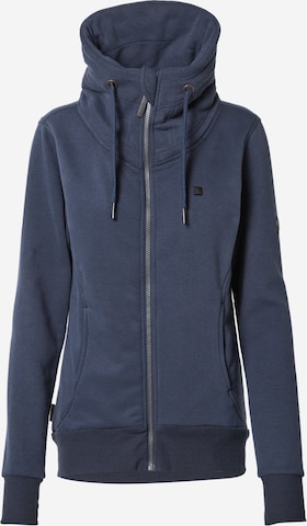 Alife and Kickin Zip-Up Hoodie 'VivianAK' in Blue: front