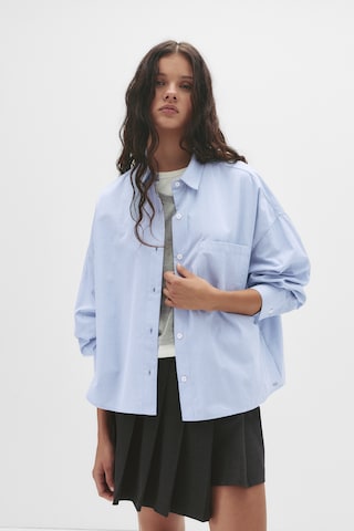 Pull&Bear Блуза 'PACIFIC' в синьо
