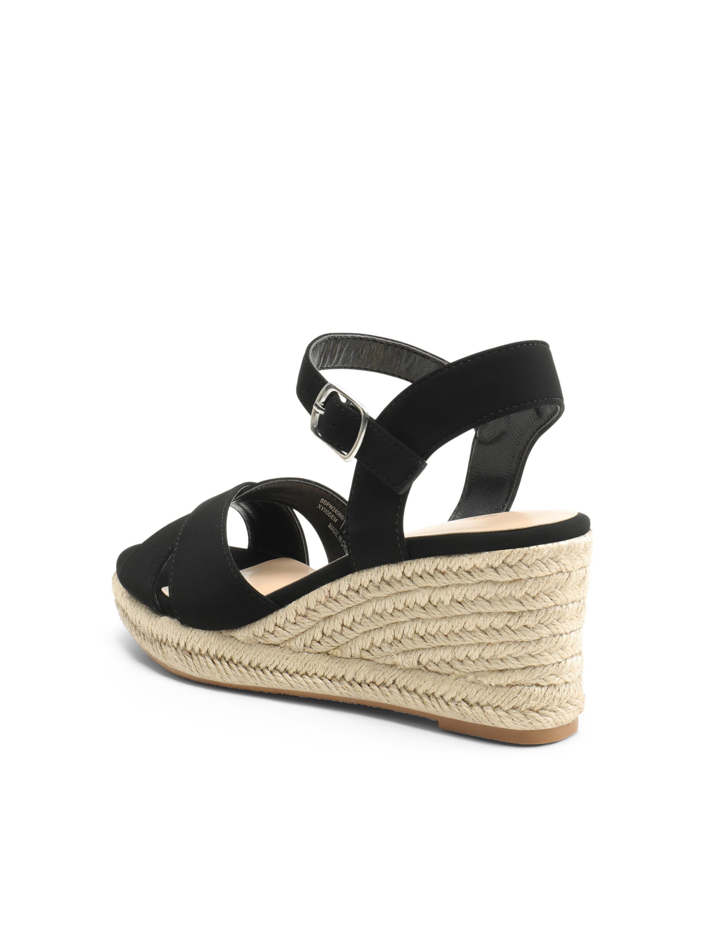 Dream Pairs Sandal 'Elegante Espadrille-Keilsandalen' in Black