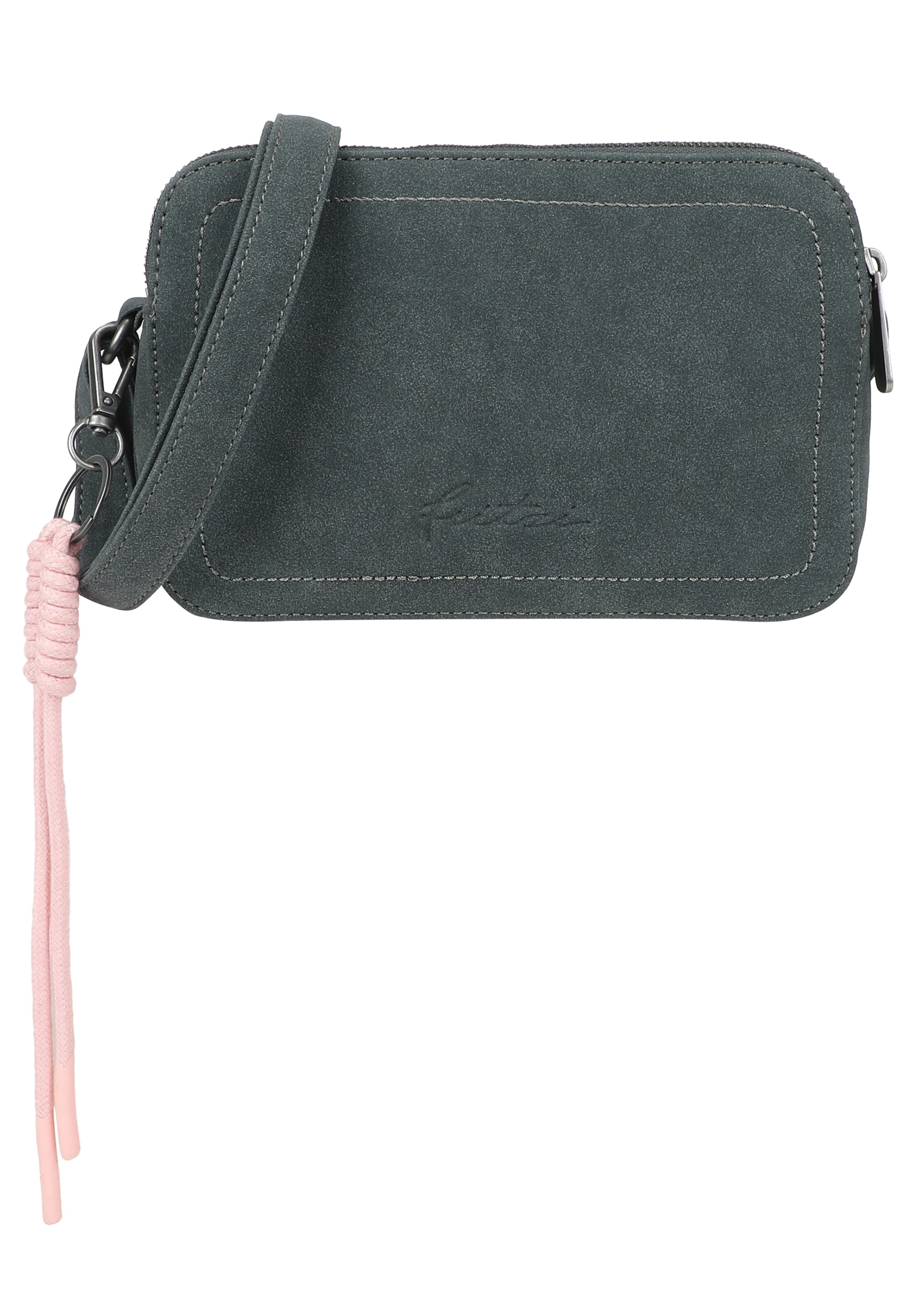 Fritzi aus Preußen Crossbody Bag 'Jony Suede Jacky' in Blue: front