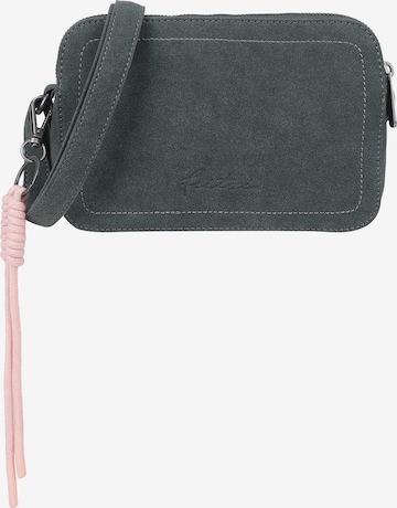Fritzi aus Preußen Crossbody Bag 'Jony Suede Jacky' in Blue: front