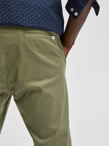 SELECTED HOMME Slim fit Chino trousers 'Repton' in Green