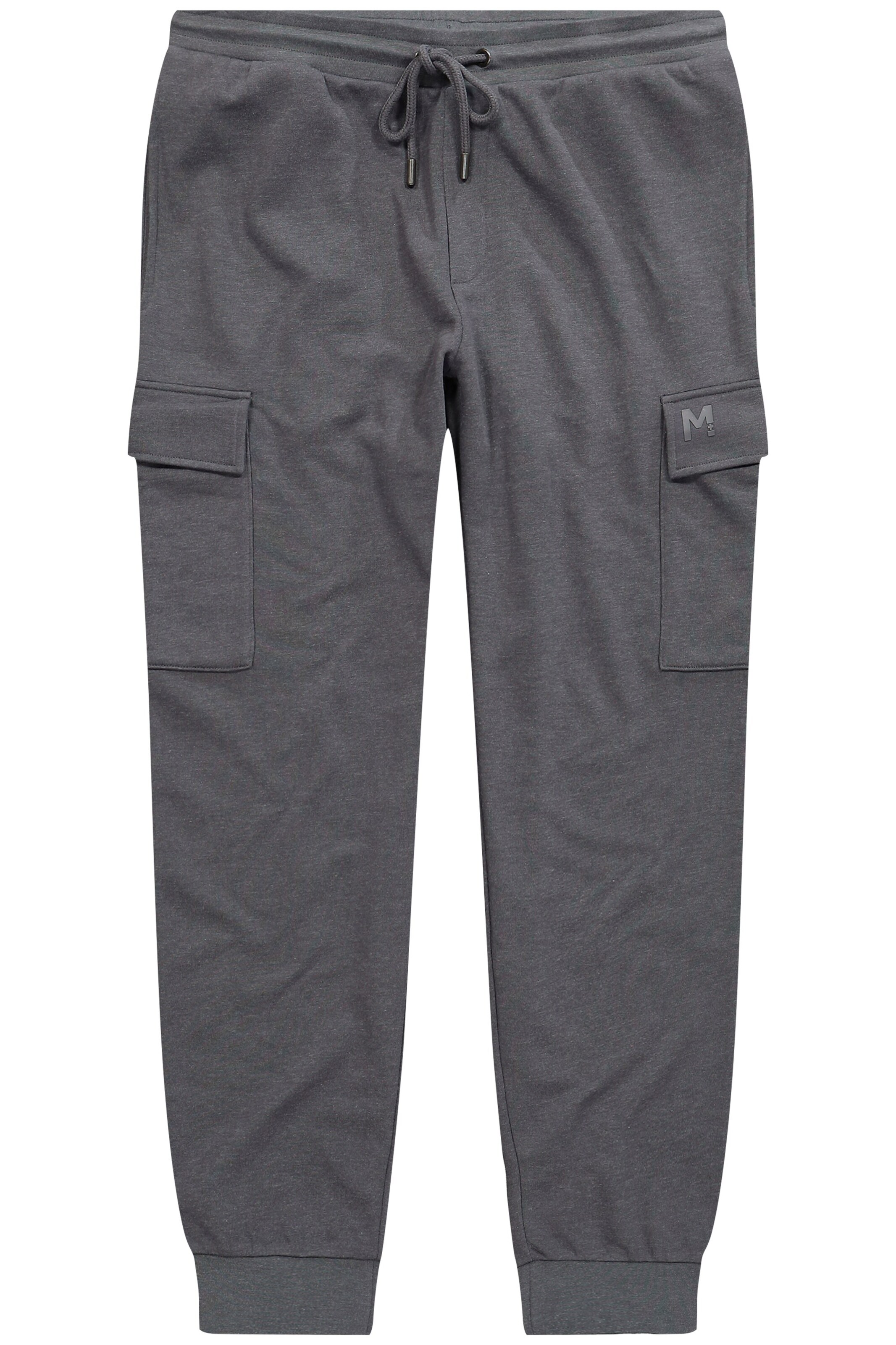 Men Plus Cargobroek in Grijs: voorkant