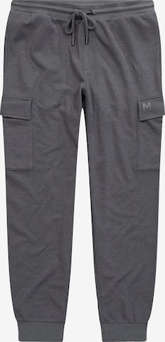 Men Plus Cargobroek in Grijs: voorkant