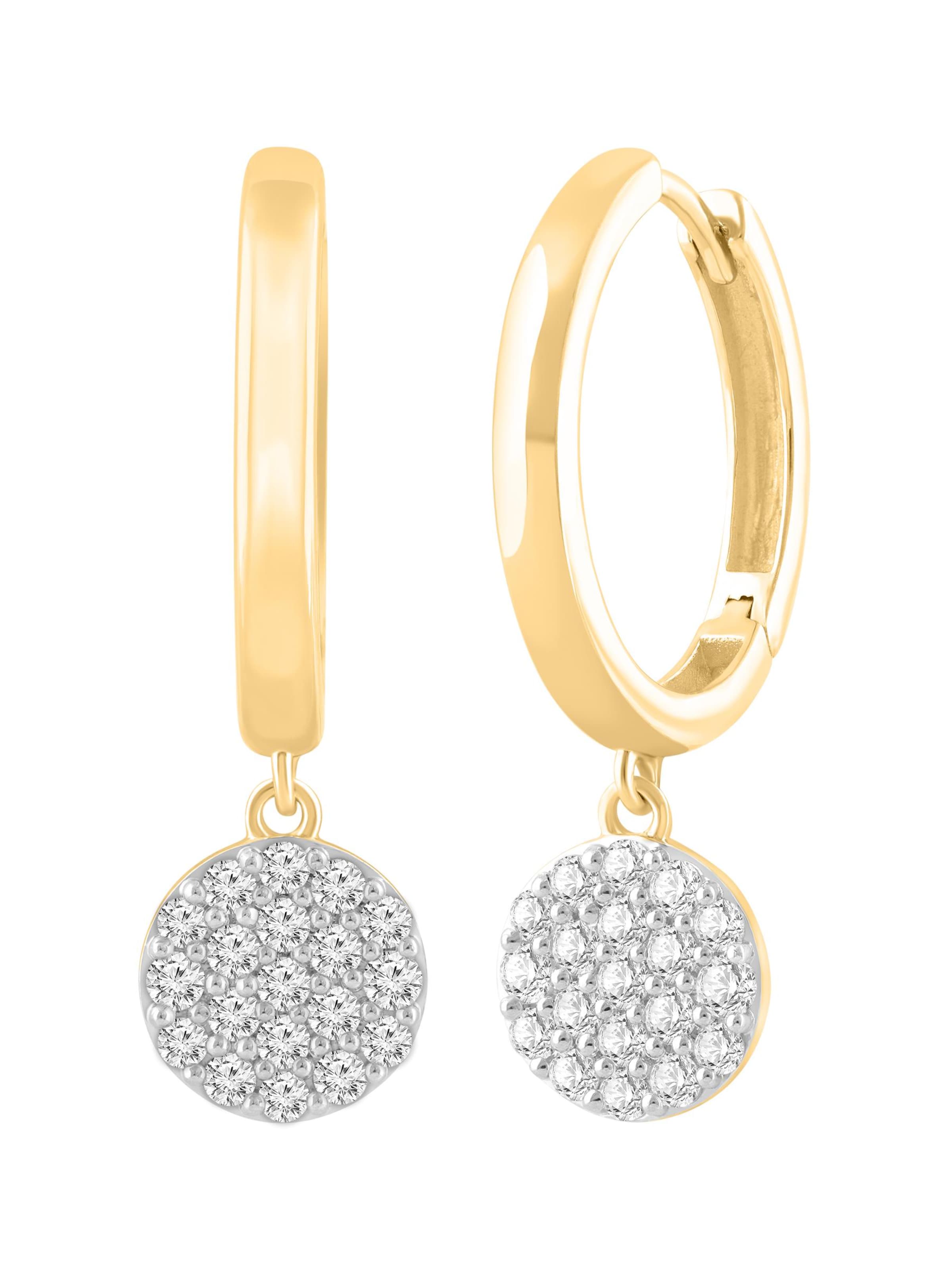 ETHISHER DIAMANTEN Earrings 'Ohrringe aus 375 Gelbgold mit Lab Grown Diamant' in Gold: front