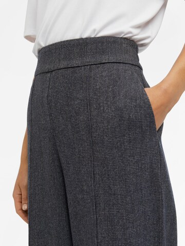 OBJECT Wide leg Pleat-front trousers 'GINE' in Grey
