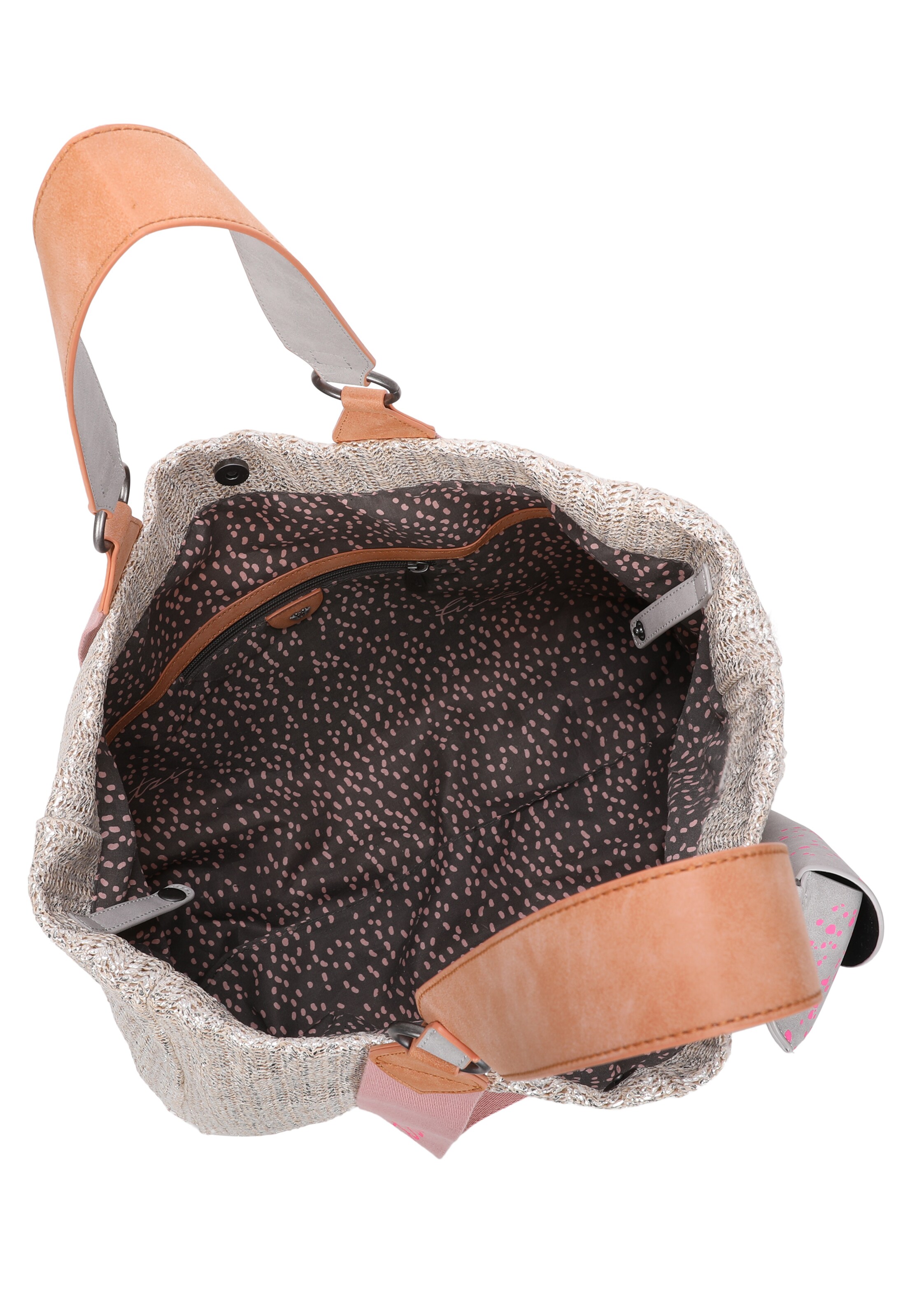 Fritzi aus Preußen Shopper 'Izzy Medium Limited Painted Straw' in Silver