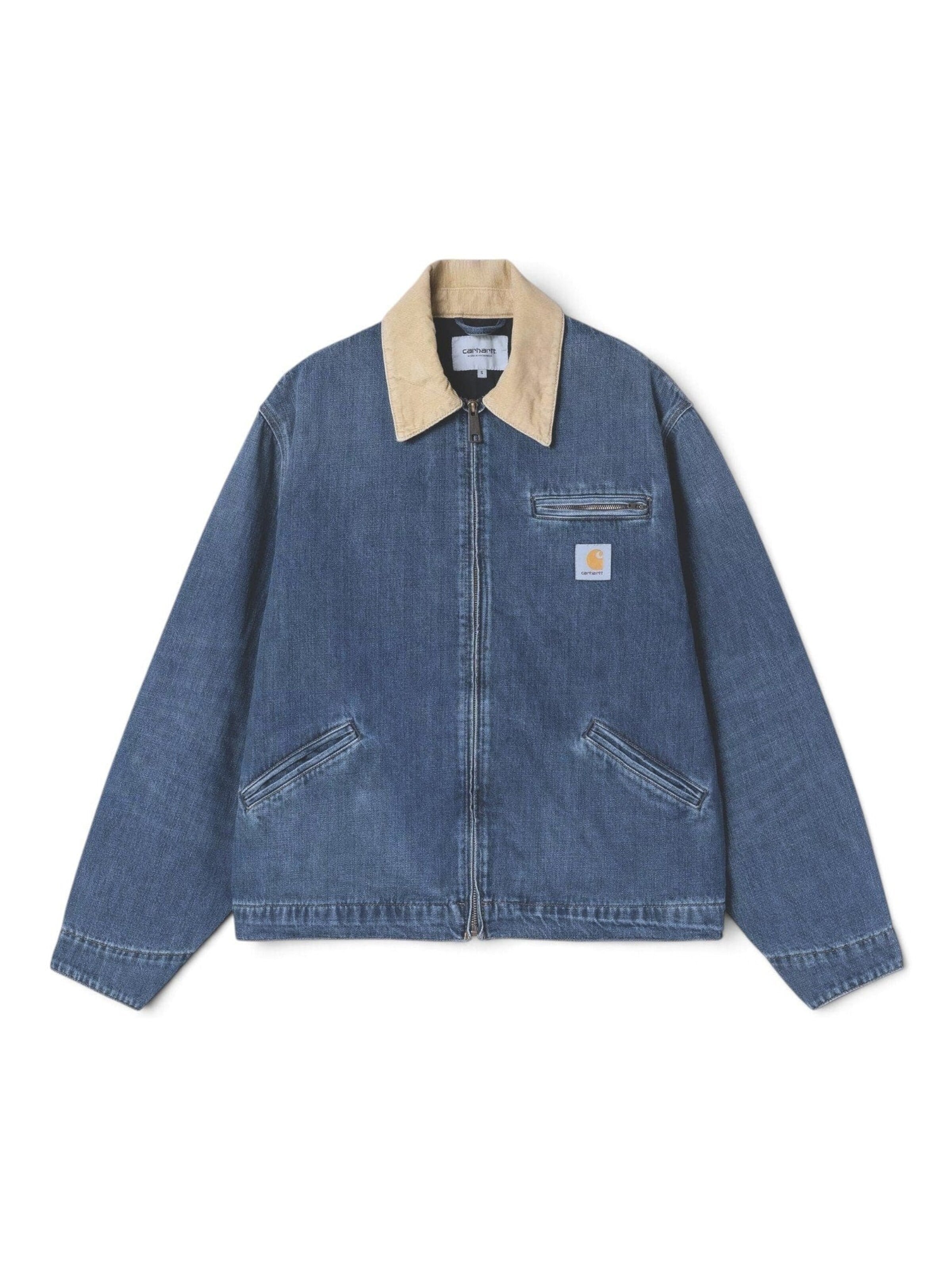 Carhartt WIP Übergangsjacke 'OG DETROIT JACKET BLUE/DUSTY H BROWN'‌‌‌‌‌‌‌‌‌‌ in S in blau, Produktansicht