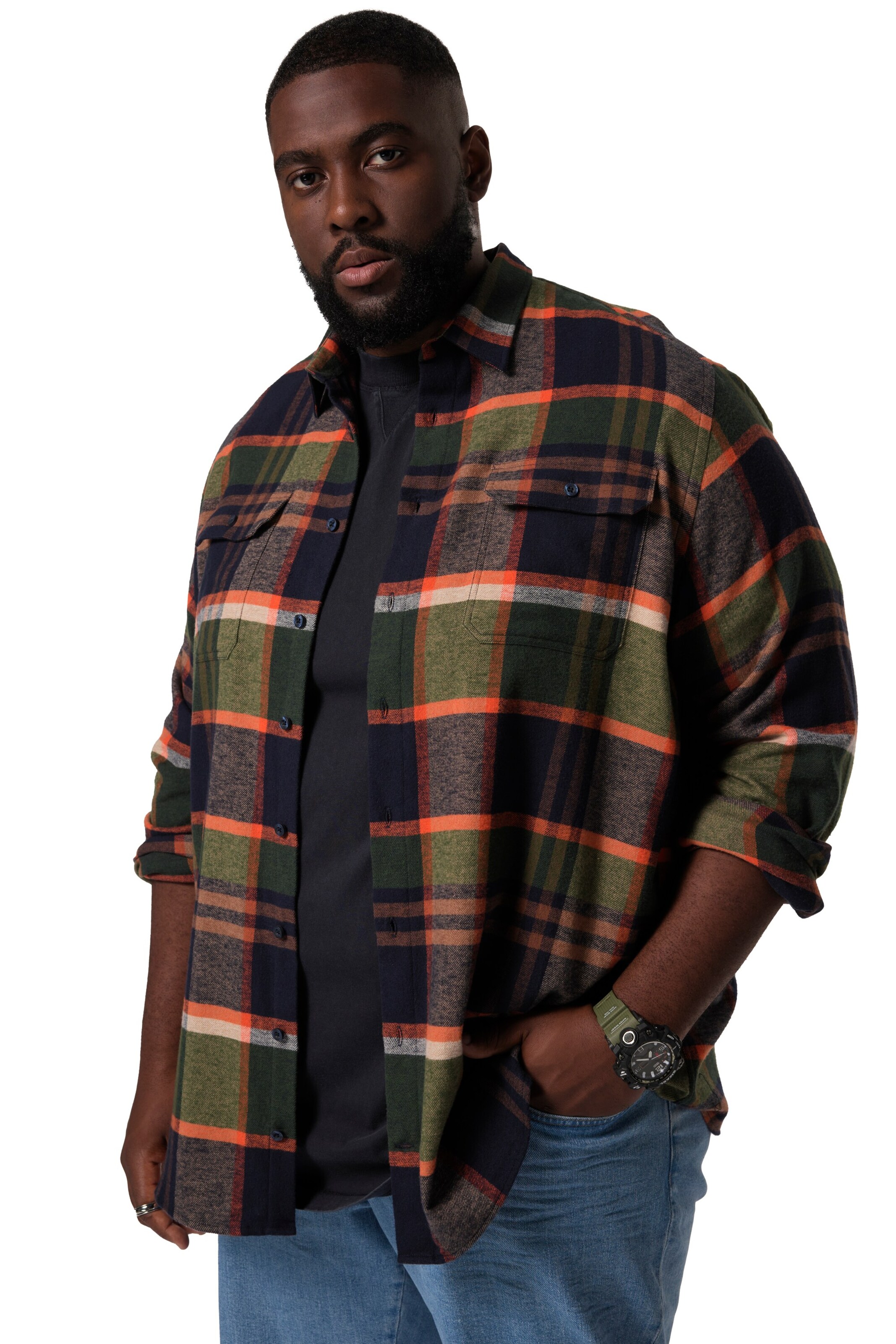 STHUGE Regular fit Overhemd in Gemengde kleuren: voorkant