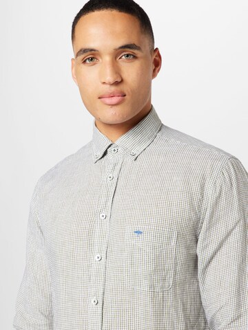 FYNCH-HATTON Slim fit Button Up Shirt in Beige