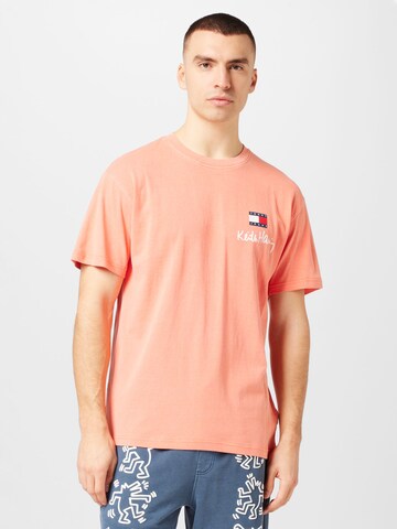 Tommy Jeans Shirt in Oranje: voorkant