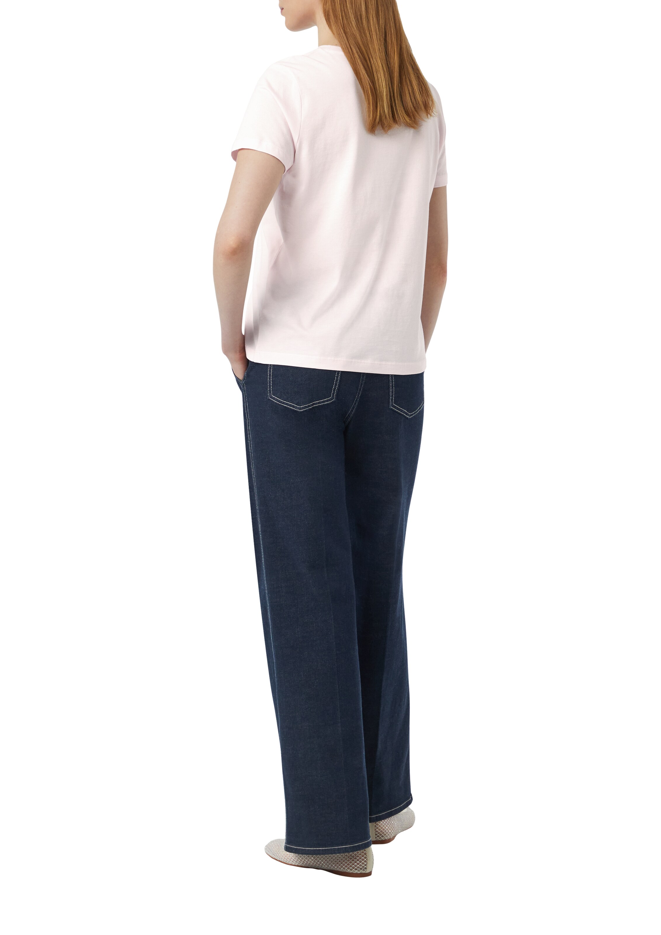 T-shirt comma casual identity en rose : derrière