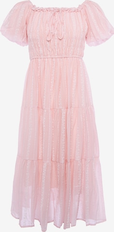 Usha - Vestido em rosa: frente