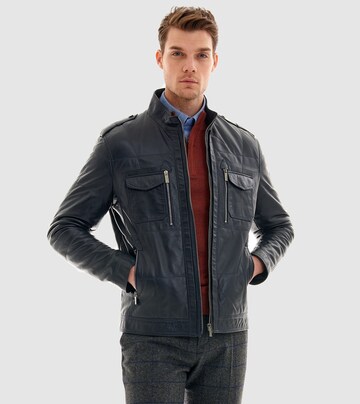 PIERRE CARDIN Lederjacke in Blau: Vorderseite