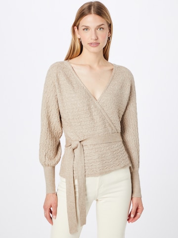 Cardigan 'Katia' ONLY en marron : devant