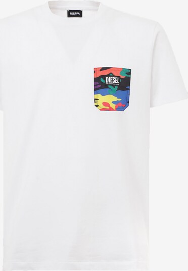 DIESEL T-Shirt in mischfarben / weiß, Produktansicht