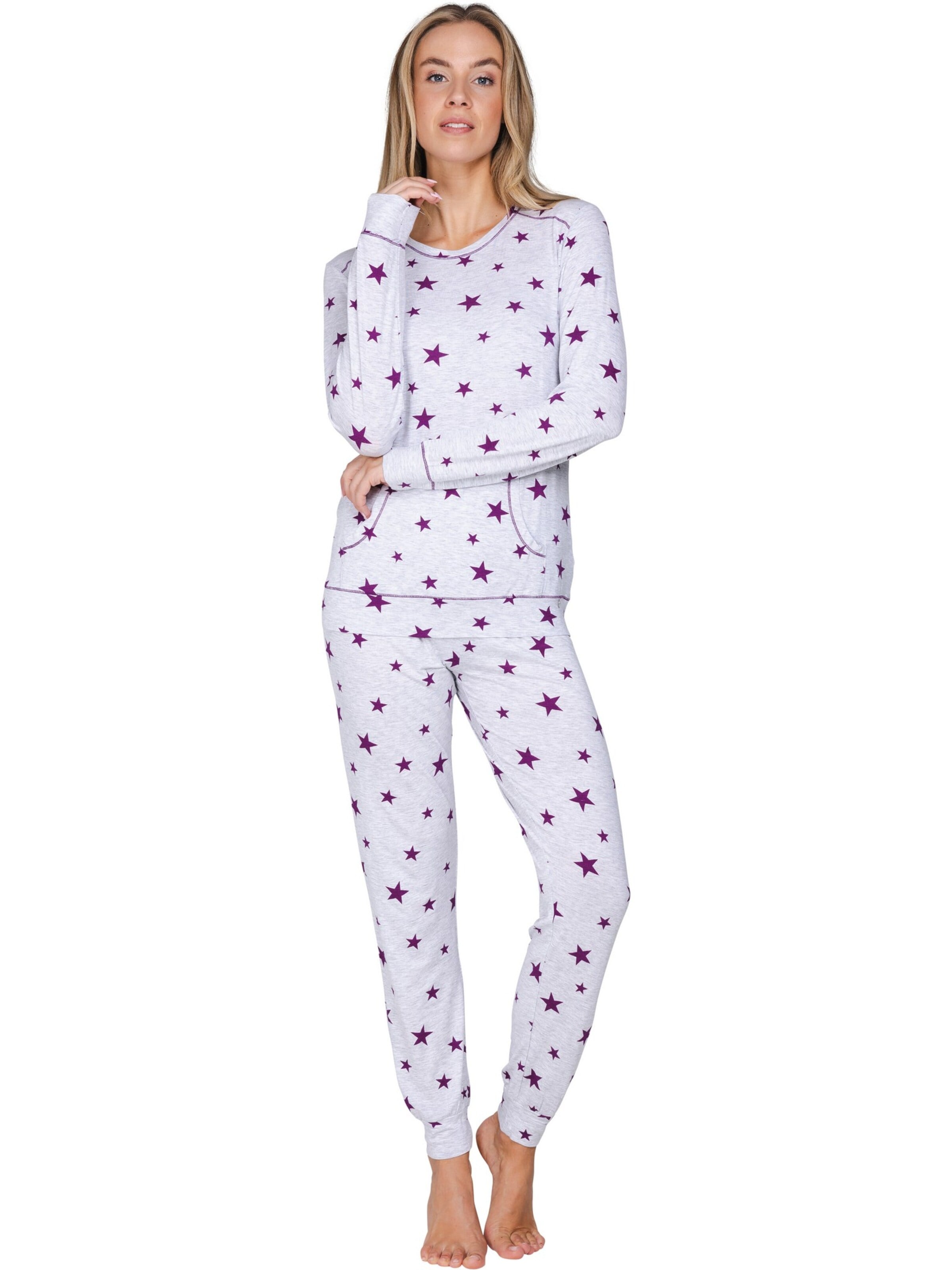 Rebelle Pajama 'Starlight Magic' in Grey: front