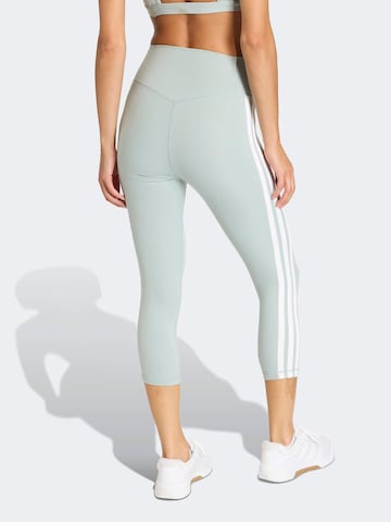 ADIDAS PERFORMANCE Skinny Sportbroek 'Optime Essentials' in Groen