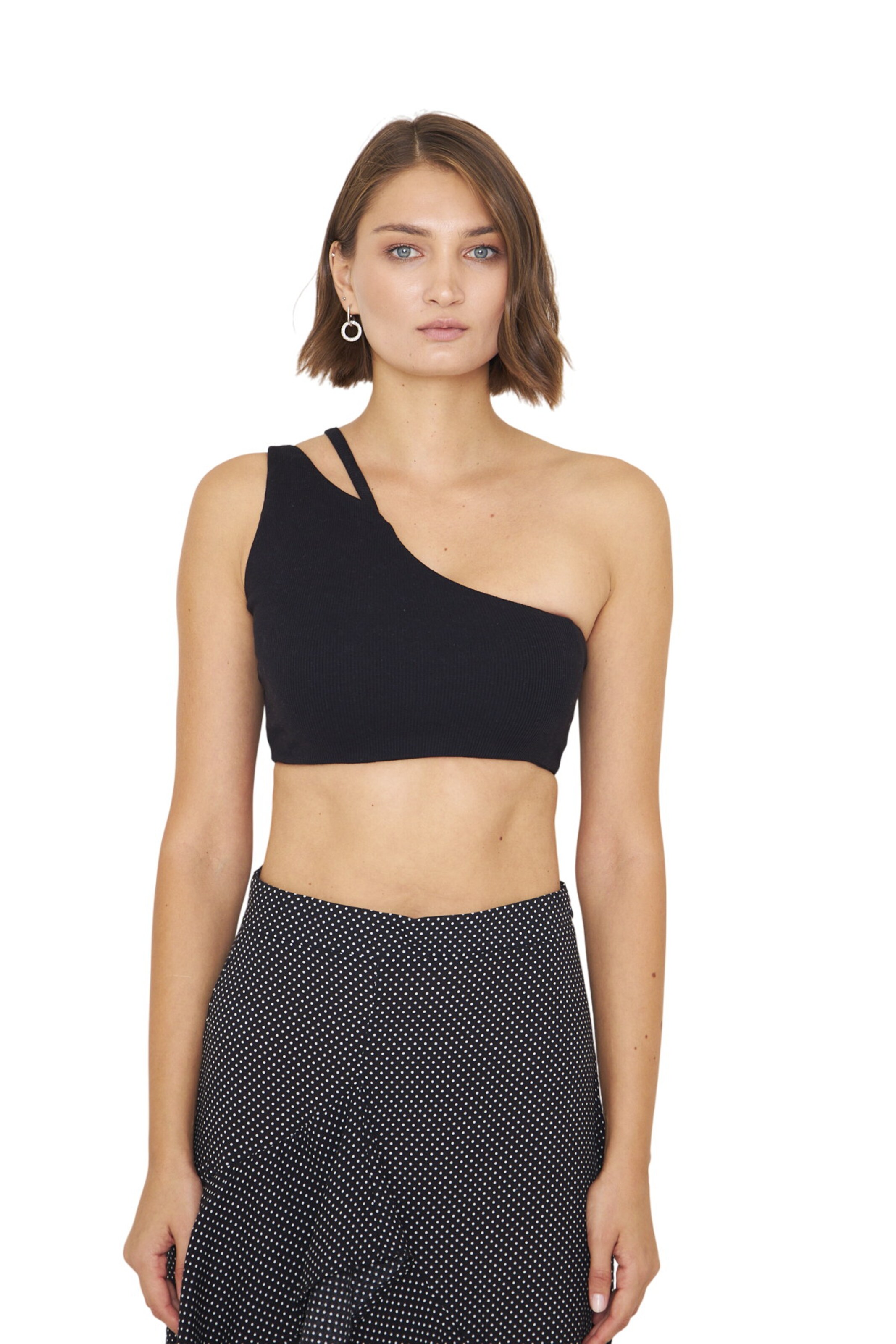 WOMAN VISION Top in Schwarz: Vorderseite