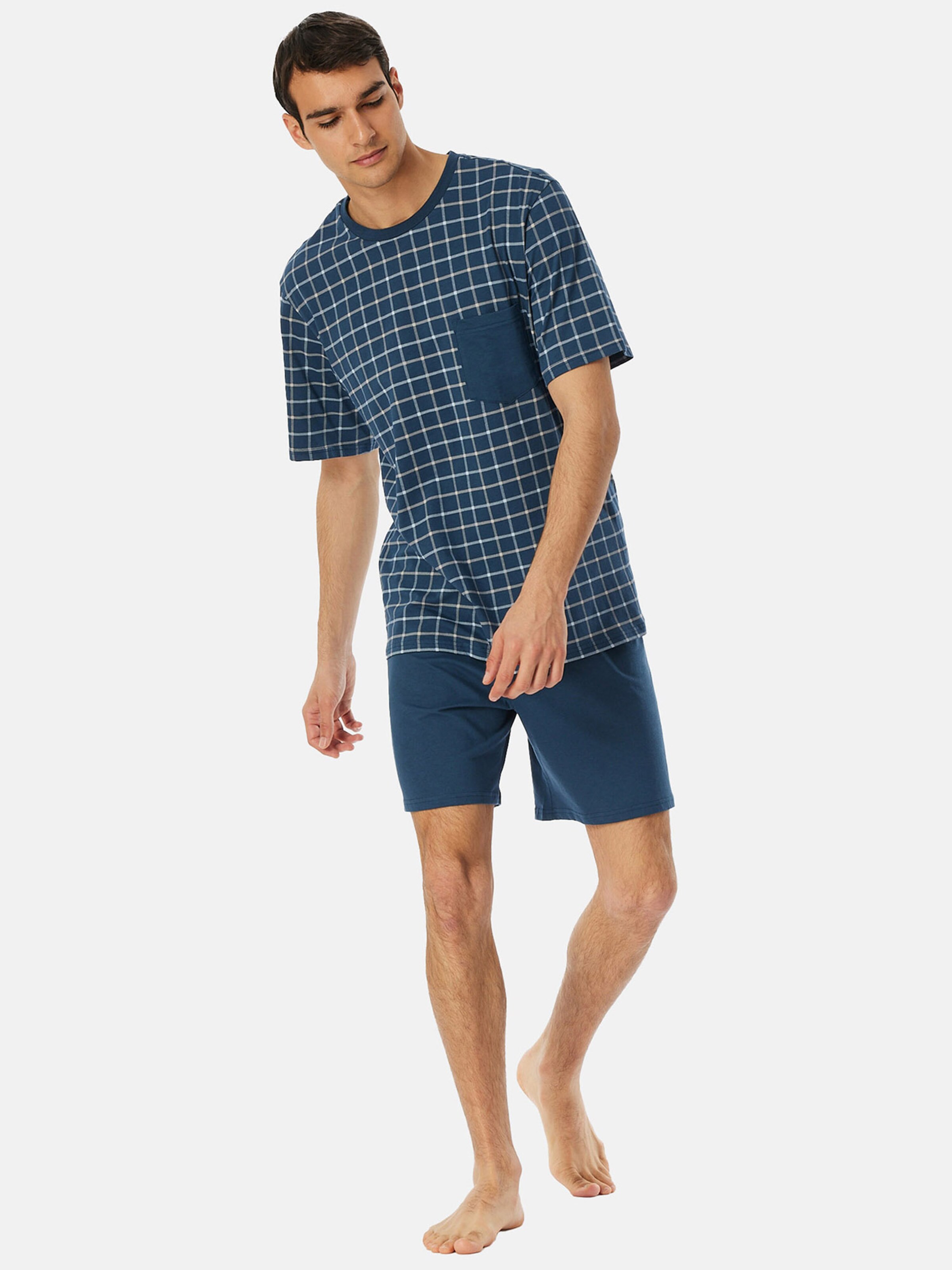 Pyjama court ' Comfort Essentials ' SCHIESSER en vert : devant