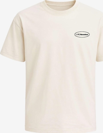 Neverless Shirt 'Soccer Dackel' in Beige: Vorderseite