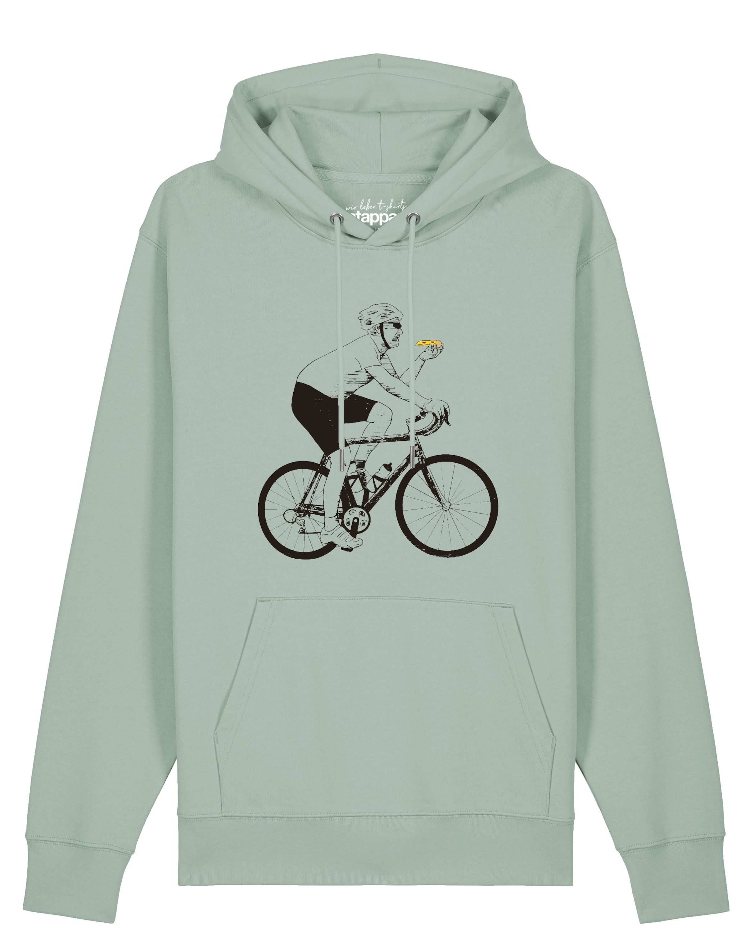 Felpa ' Fahrrad  ' di Watapparel in verde: frontale