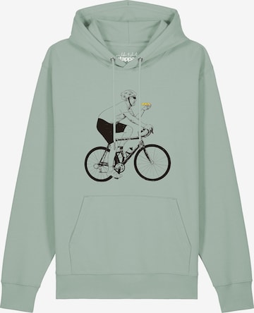 Watapparel Sweatshirt ' Fahrrad ' in Grün: Vorderseite