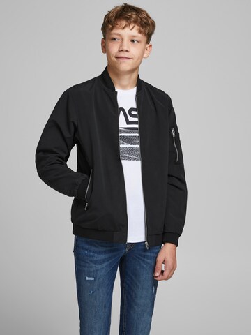 Jack & Jones Junior Prehodna jakna 'Rush' | črna barva: sprednja stran