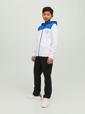 Jack & Jones Junior Zip-Up Hoodie in White