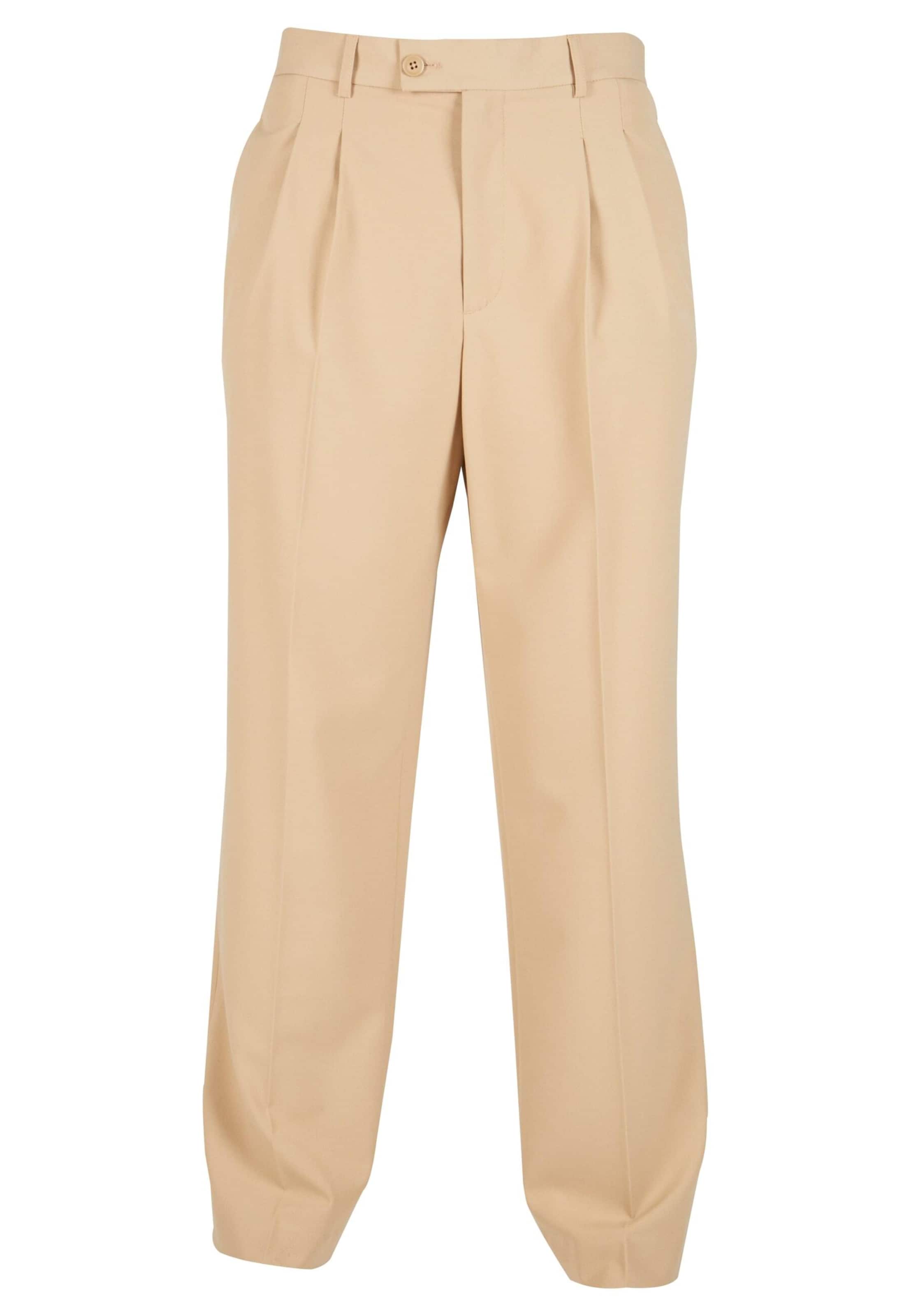 Urban Classics Bootcut Hose in Beige: Vorderseite