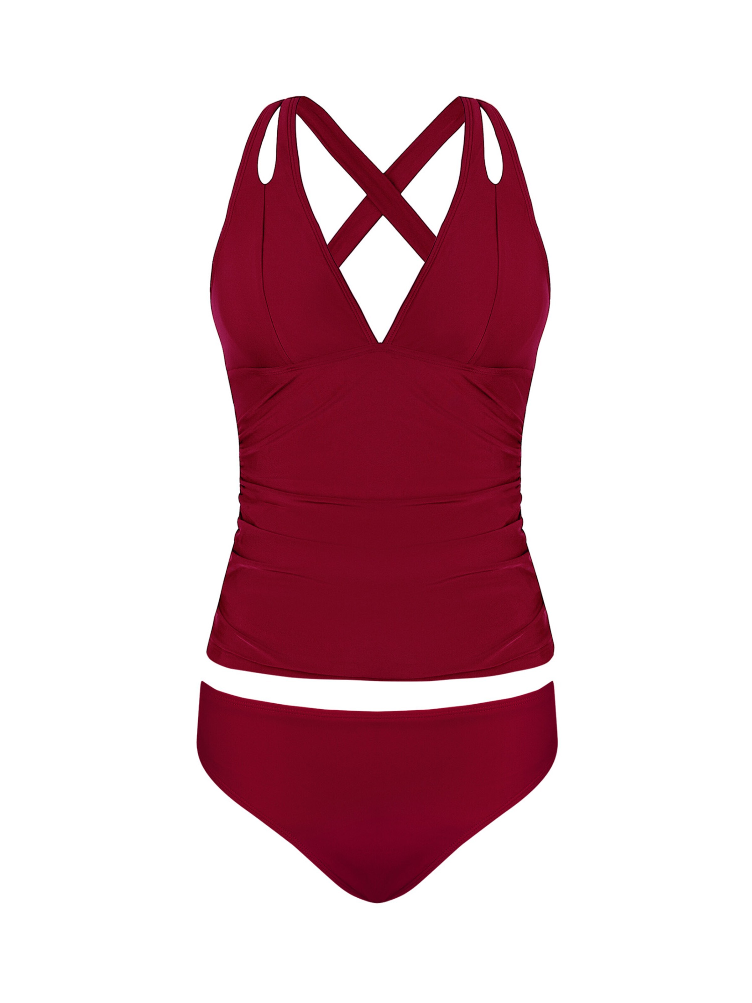Cupshe Tankini 'Wireless' in Red: front