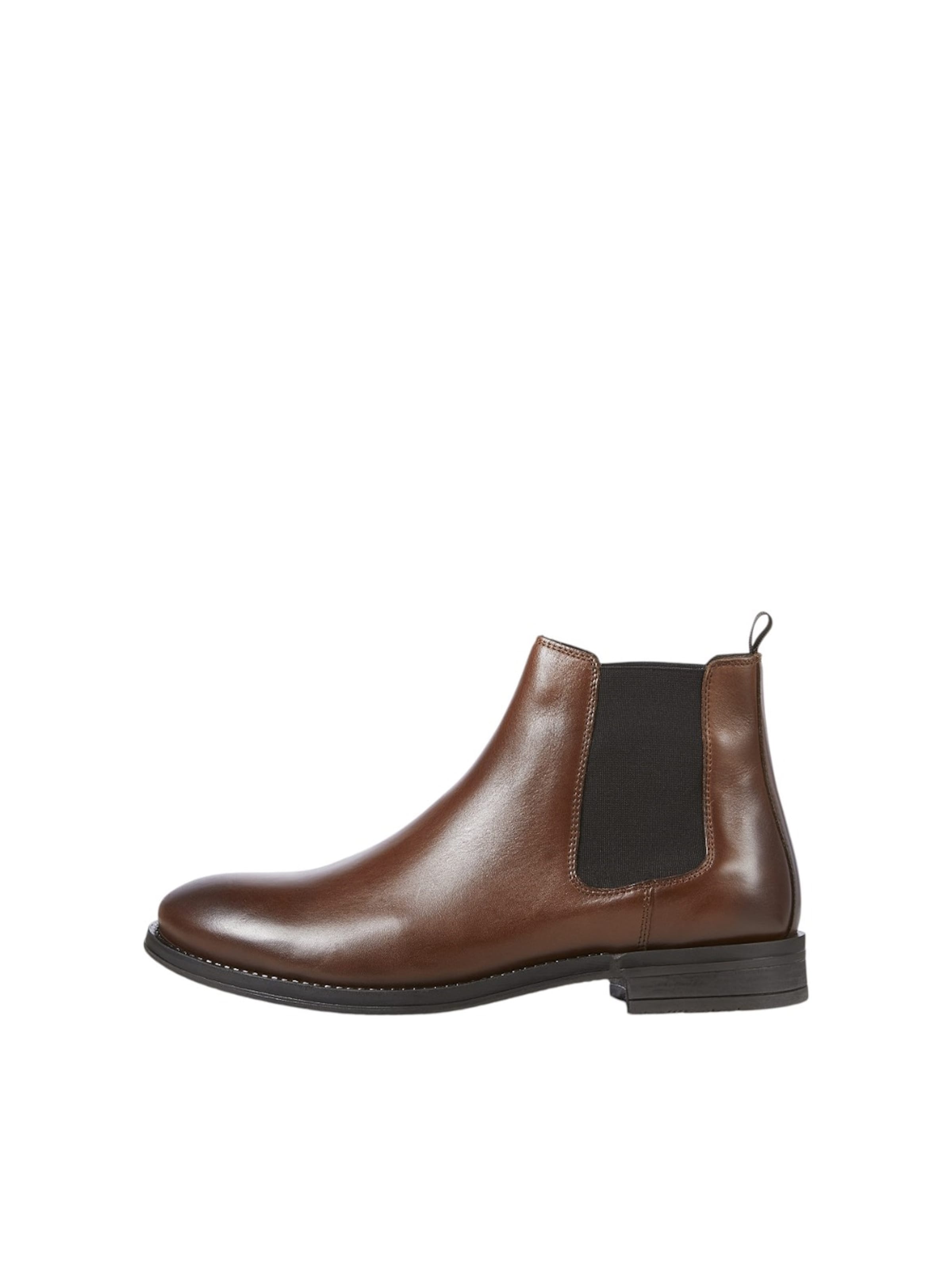 JACK & JONES - Botas chelsea 'JFWArgo' em castanho: frente