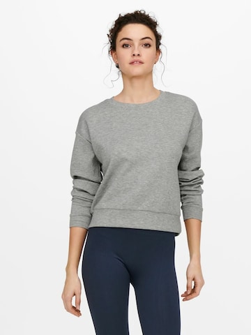 ONLY PLAY Athletic Sweatshirt 'LOUNGE' in Grey: front