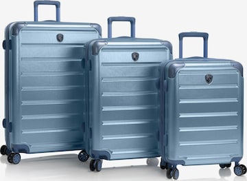 Heys Suitcase Set 'Alumix' in Blue: front