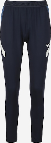 NIKE Workout Pants in Blue: front