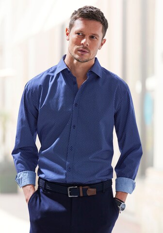 H.I.S Regular fit Button Up Shirt in Blue: front
