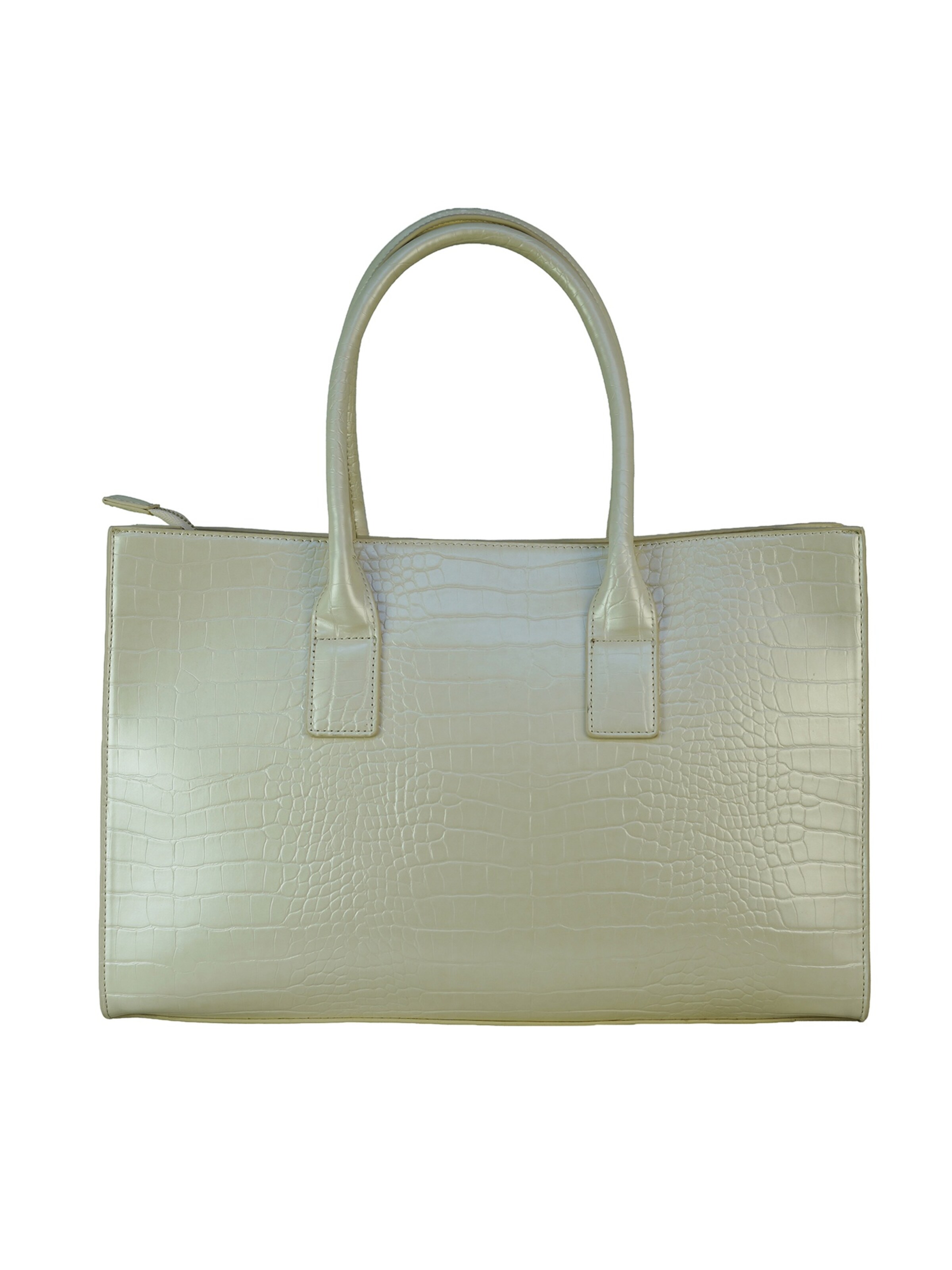 Shopper 'Borsa Shopper Elena Bruno Magli Eco-Pelle Coccodrillo Zip' di Bruno Magli in bianco