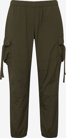 Ulla Popken Tapered Hose in Grün: Vorderseite