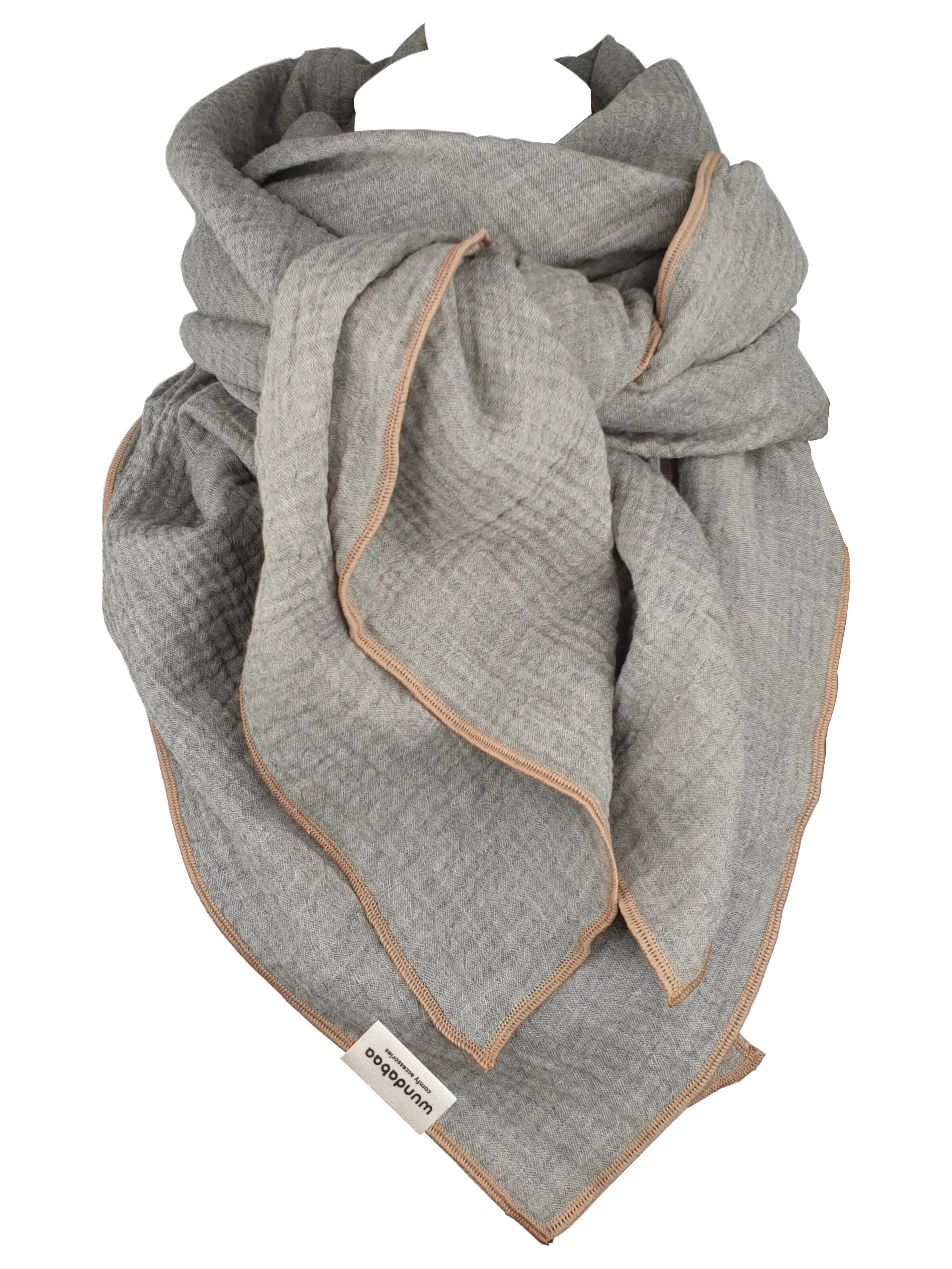 wundabaa Scarf 'Musselin' in Beige: front