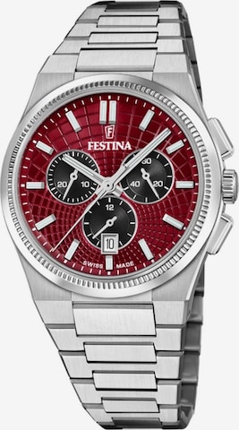 Montre à affichage analogique 'Chronograph Rivé Swiss Made' FESTINA en rouge : devant