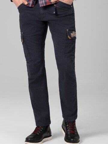 TIMEZONE Skinny Cargo Pants 'Regular RogerTZ' in Blue